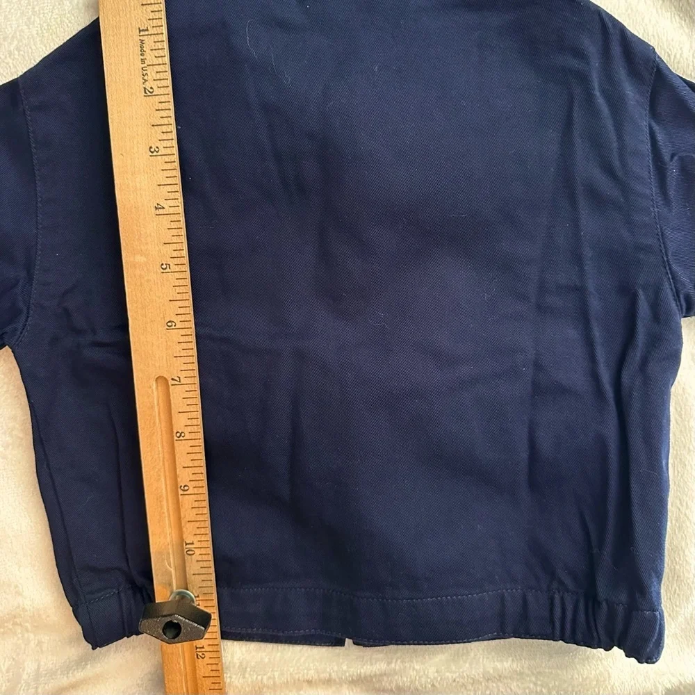 Vintage Ralph Lauren Navy Blue Baby Boys Cotton Lightweight Jacket 12-24M Infant